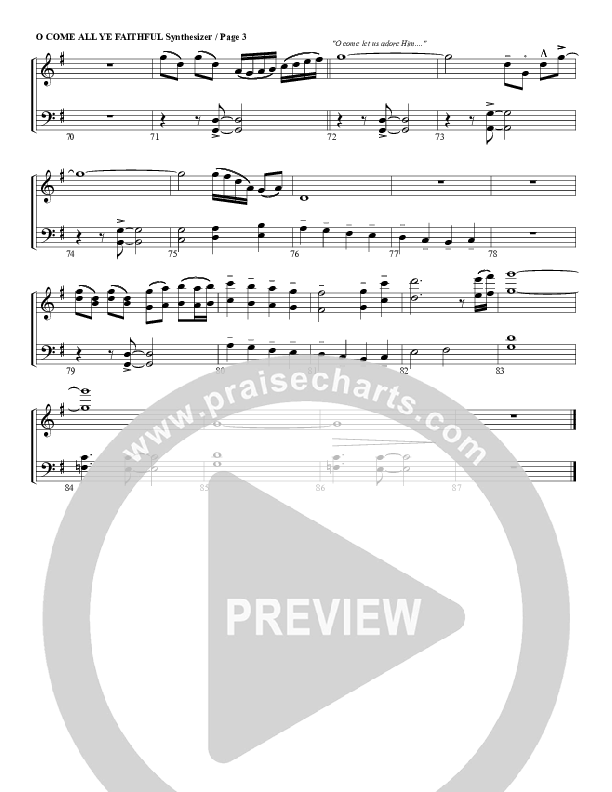 O Come All Ye Faithful Synth Strings (G3 Worship)