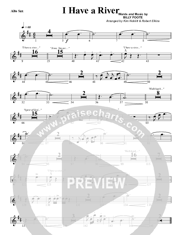 I Have A River Alto Sax (G3 Worship)