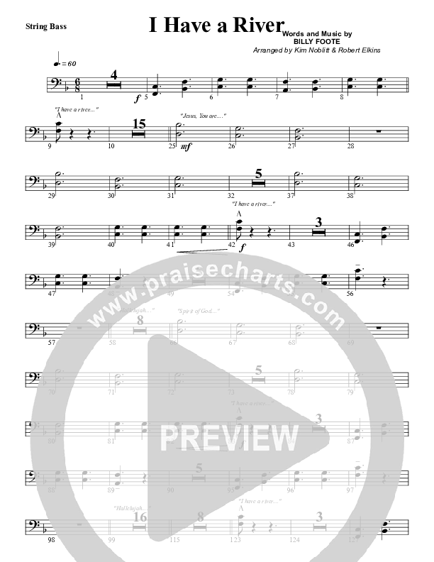 I Have A River Double Bass (G3 Worship)