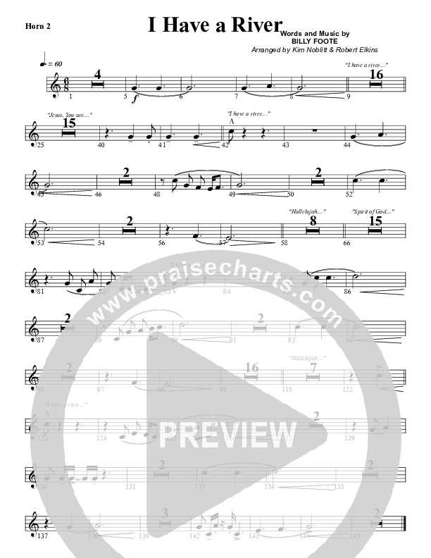 I Have A River French Horn 2 (G3 Worship)