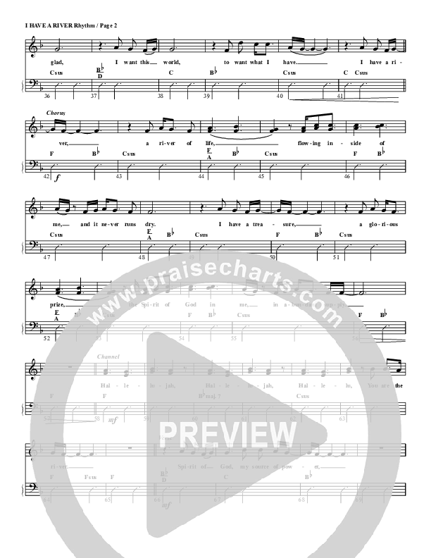 I Have A River Lead Sheet (G3 Worship)