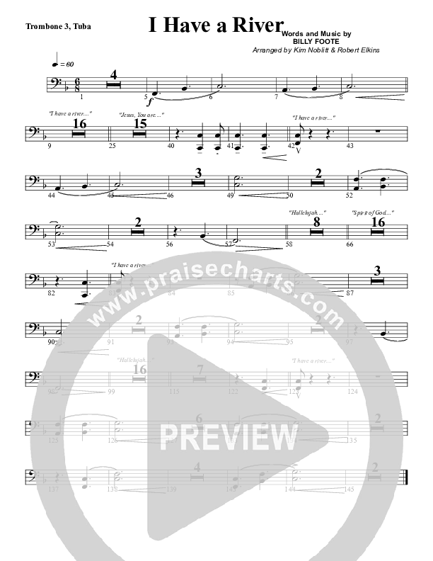 I Have A River Trombone 3/Tuba (G3 Worship)