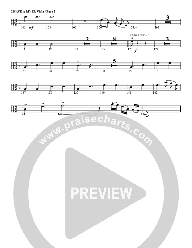 I Have A River Viola (G3 Worship)