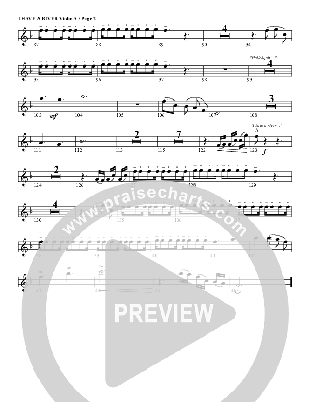 I Have A River Violin 1 (G3 Worship)