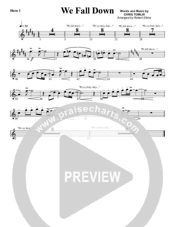 We Fall Down French Horn (G3 Worship)