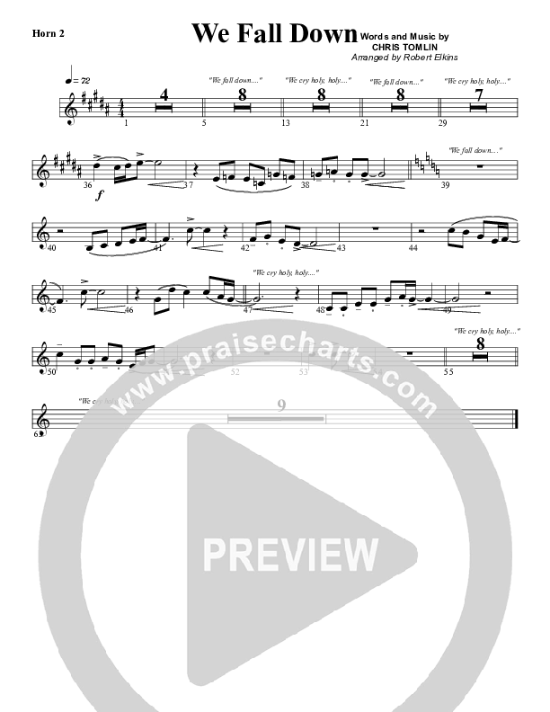 We Fall Down French Horn (G3 Worship)