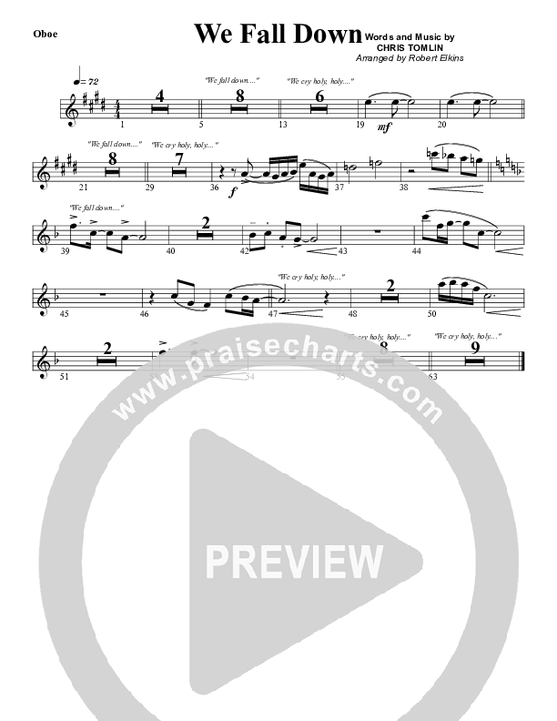 We Fall Down Oboe (G3 Worship)