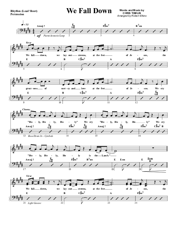 We Fall Down Percussion (G3 Worship)