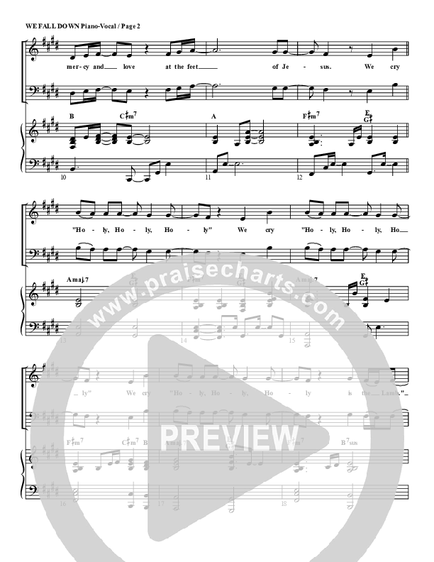 We Fall Down Piano/Vocal (G3 Worship)