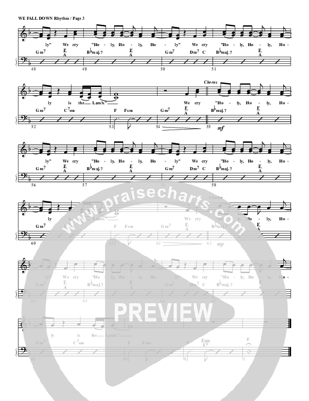 We Fall Down Rhythm Chart (G3 Worship)