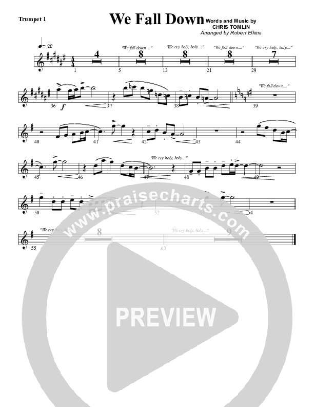 We Fall Down Trumpet 1 (G3 Worship)