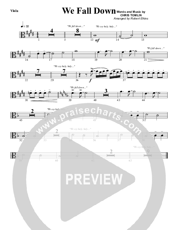 We Fall Down Viola (G3 Worship)