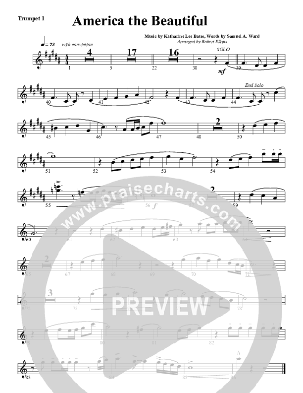 America The Beautiful Trumpet 1 (G3 Worship)