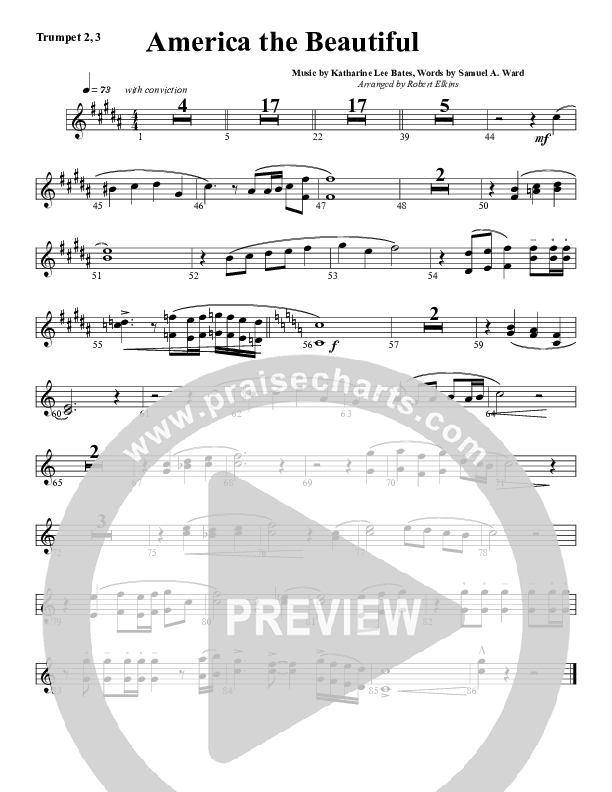 America The Beautiful Trumpet 2 (G3 Worship)
