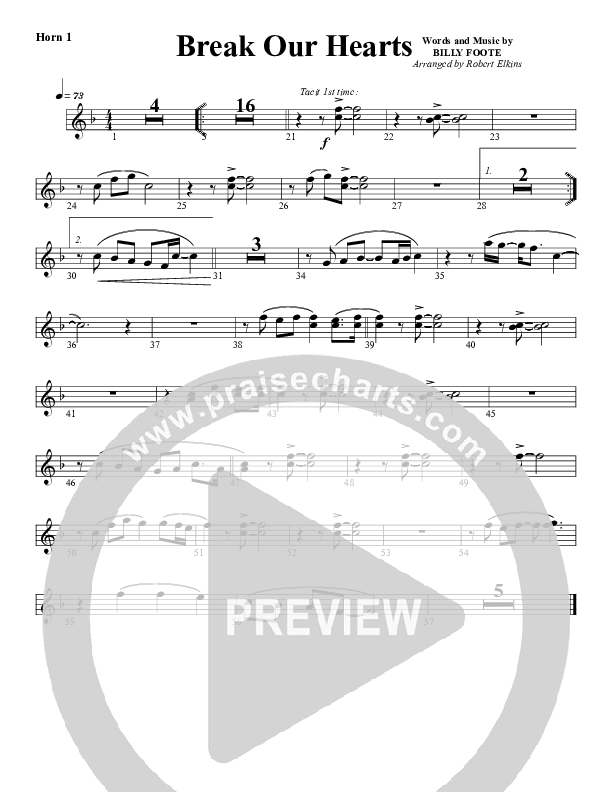 Break Our Hearts French Horn 1 (G3 Worship)