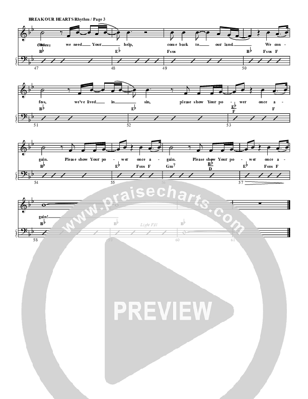 Break Our Hearts Lead Sheet (G3 Worship)