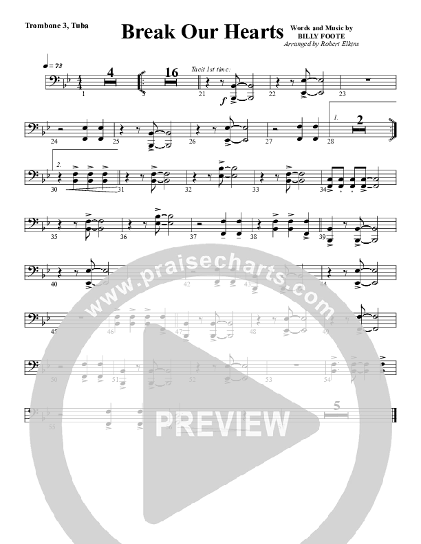 Break Our Hearts Trombone 3/Tuba (G3 Worship)