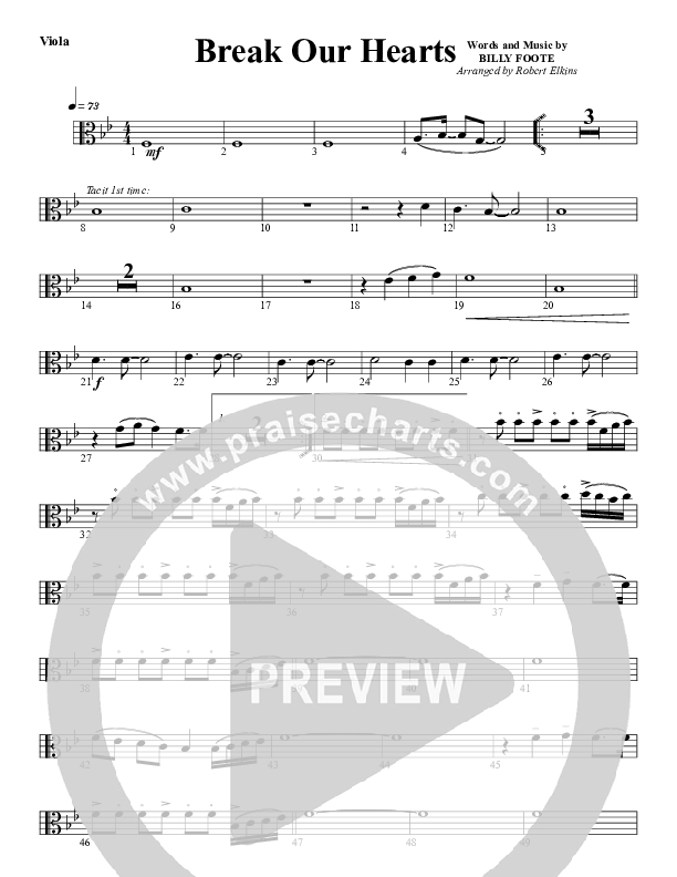 Break Our Hearts Viola (G3 Worship)