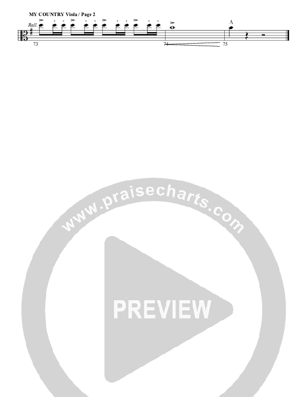 My Country Tis Of Thee Viola (G3 Worship)