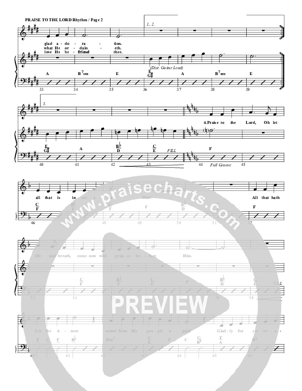 Praise To The Lord The Almighty Percussion (G3 Worship)