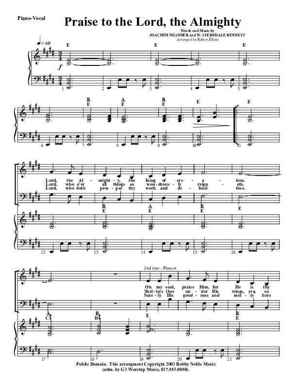 Praise To The Lord The Almighty Orchestration (G3 Worship)