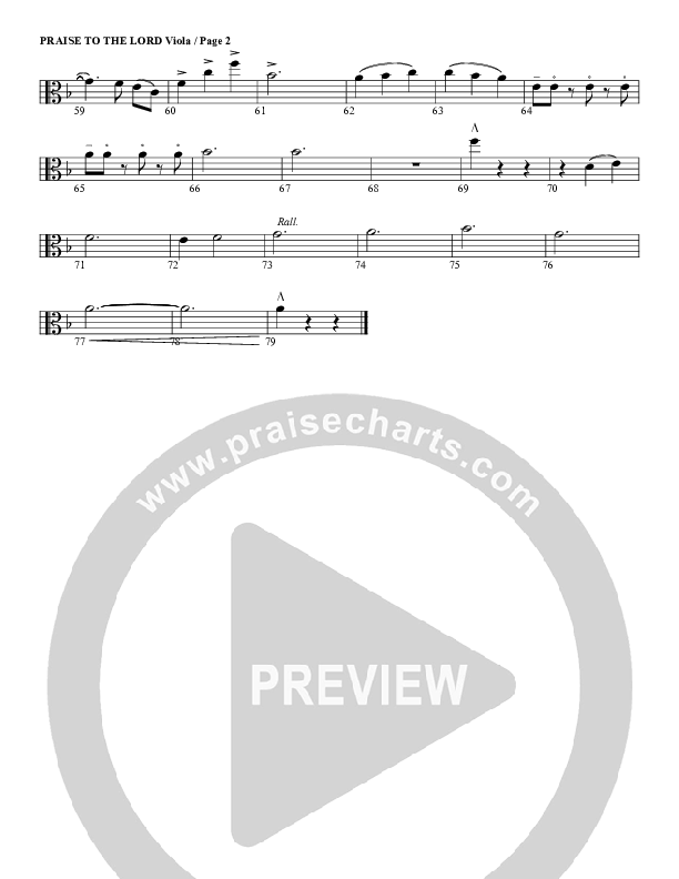 Praise To The Lord The Almighty Viola (G3 Worship)