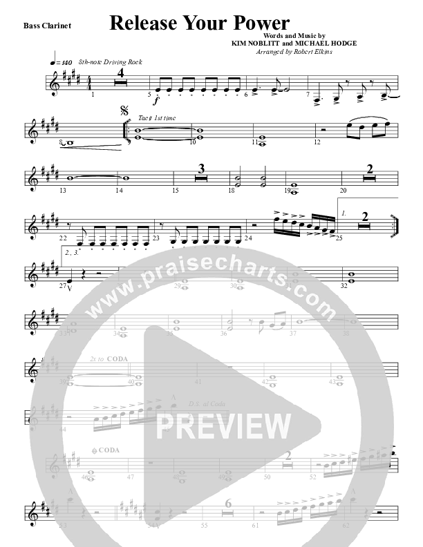 Release Your Power Bass Clarinet (G3 Worship)
