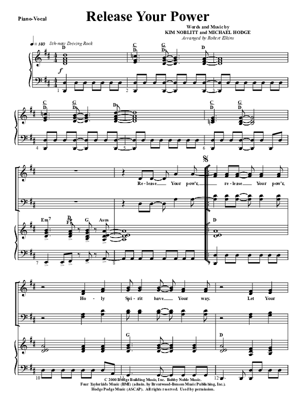 Release Your Power Lead & Piano (G3 Worship)