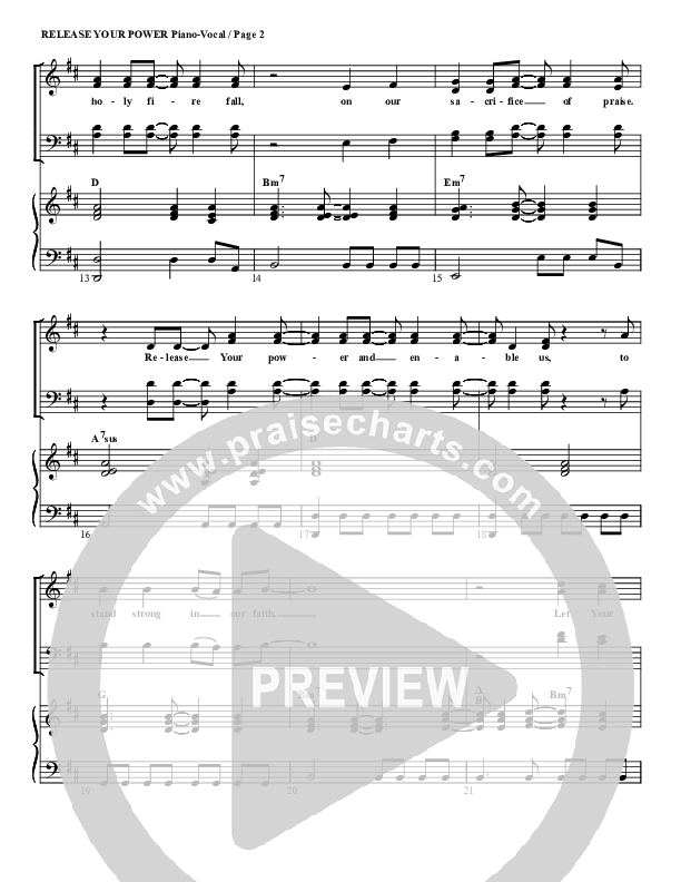 Release Your Power Lead & Piano (G3 Worship)