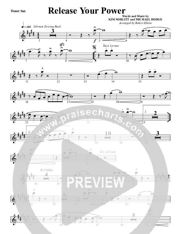 Release Your Power Tenor Sax 2 (G3 Worship)