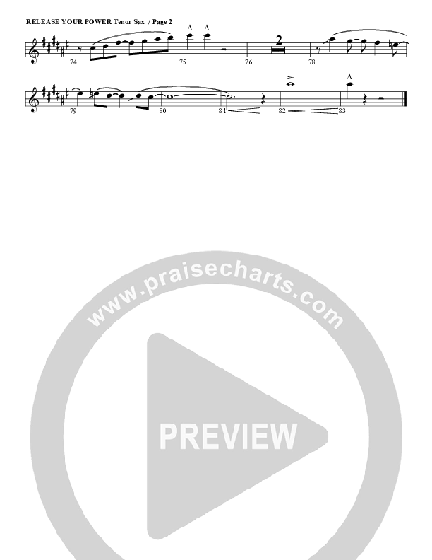 Release Your Power Tenor Sax 2 (G3 Worship)