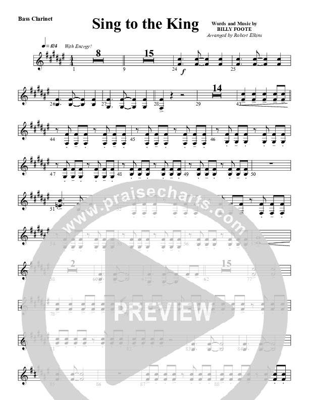 Sing To The King Bass Clarinet (G3 Worship)