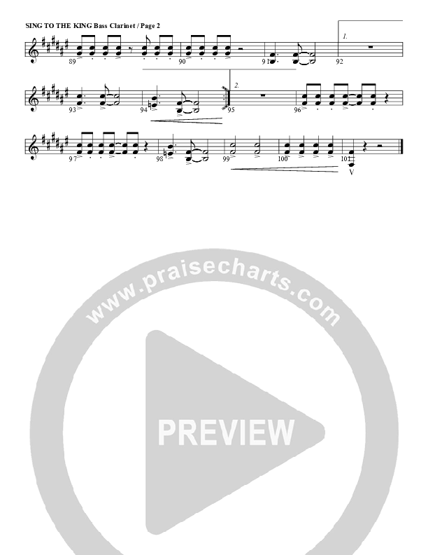 Sing To The King Bass Clarinet (G3 Worship)