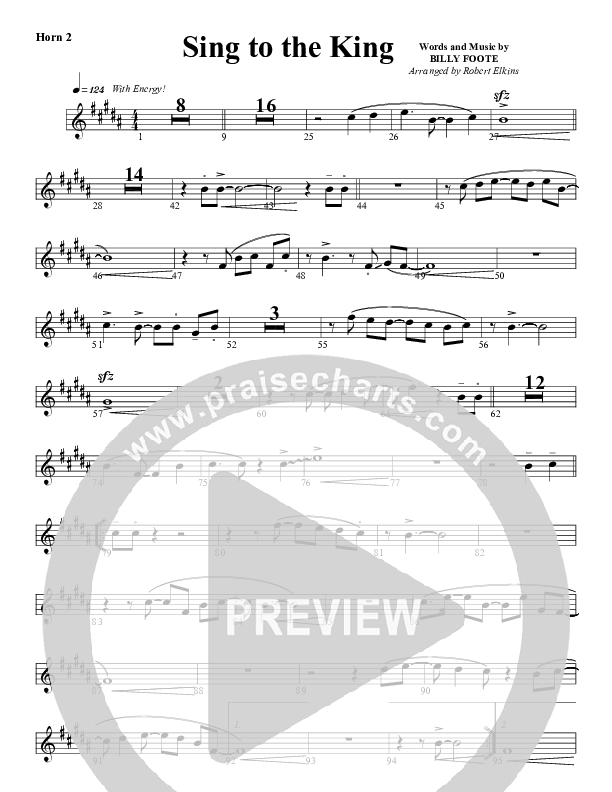 Sing To The King French Horn 2 (G3 Worship)