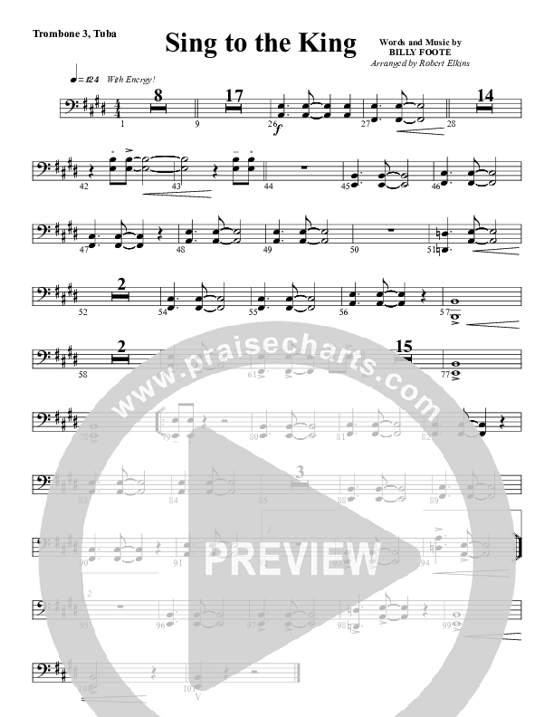 Sing To The King Trombone 3/Tuba (G3 Worship)