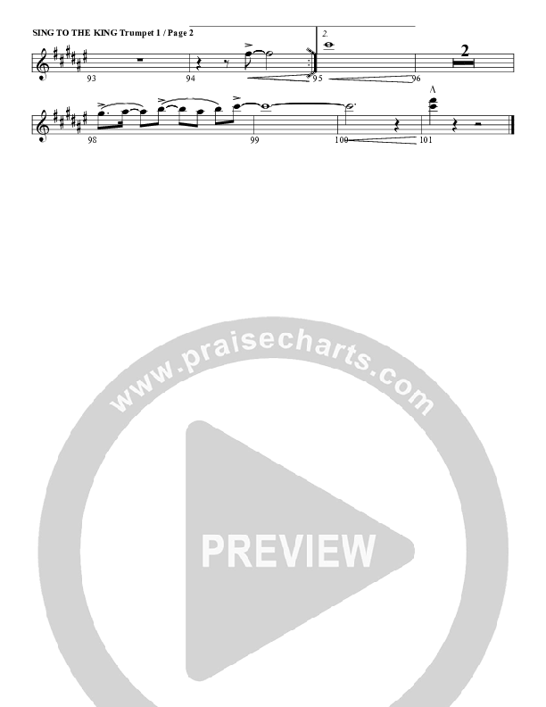 Sing To The King Trumpet 1 (G3 Worship)