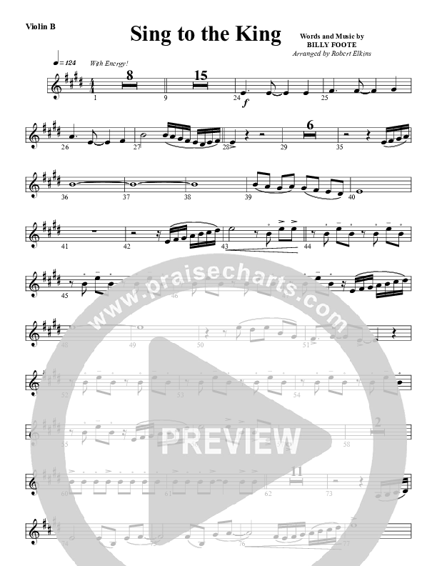 Sing To The King Violin 2 (G3 Worship)