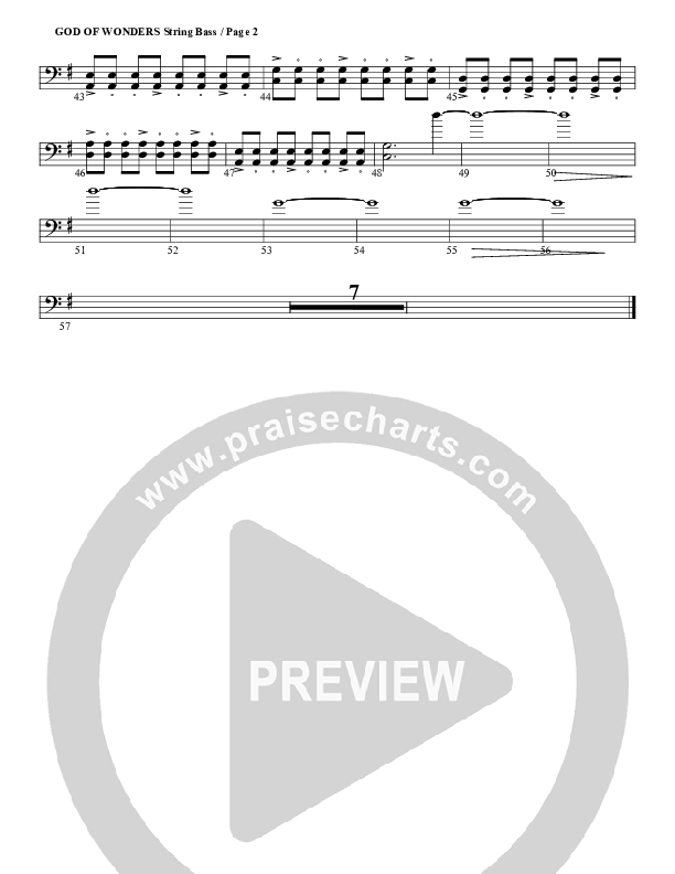 God Of Wonders Double Bass (G3 Worship)