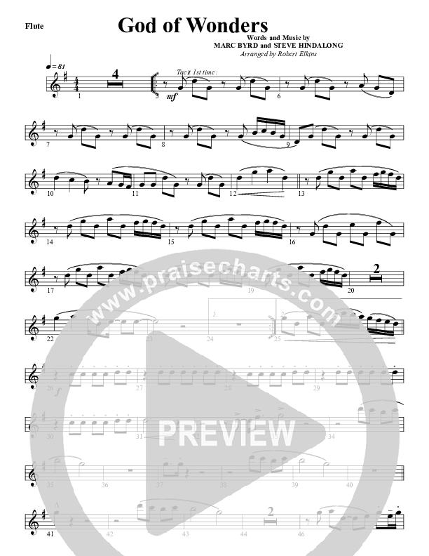 God Of Wonders Flute (G3 Worship)