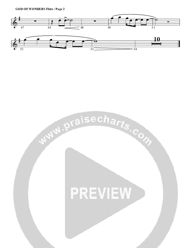 God Of Wonders Flute (G3 Worship)