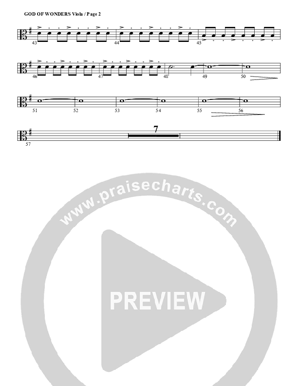 God Of Wonders Viola (G3 Worship)