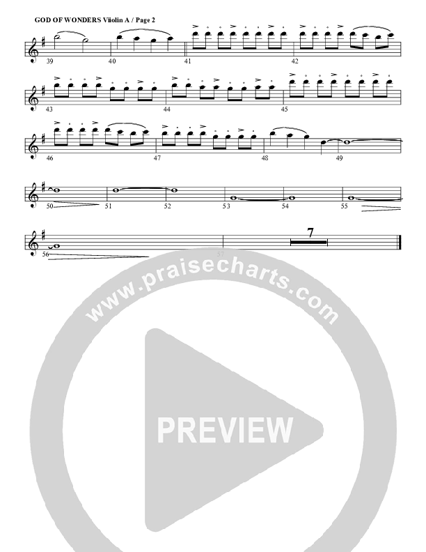 God Of Wonders Violin 1 (G3 Worship)