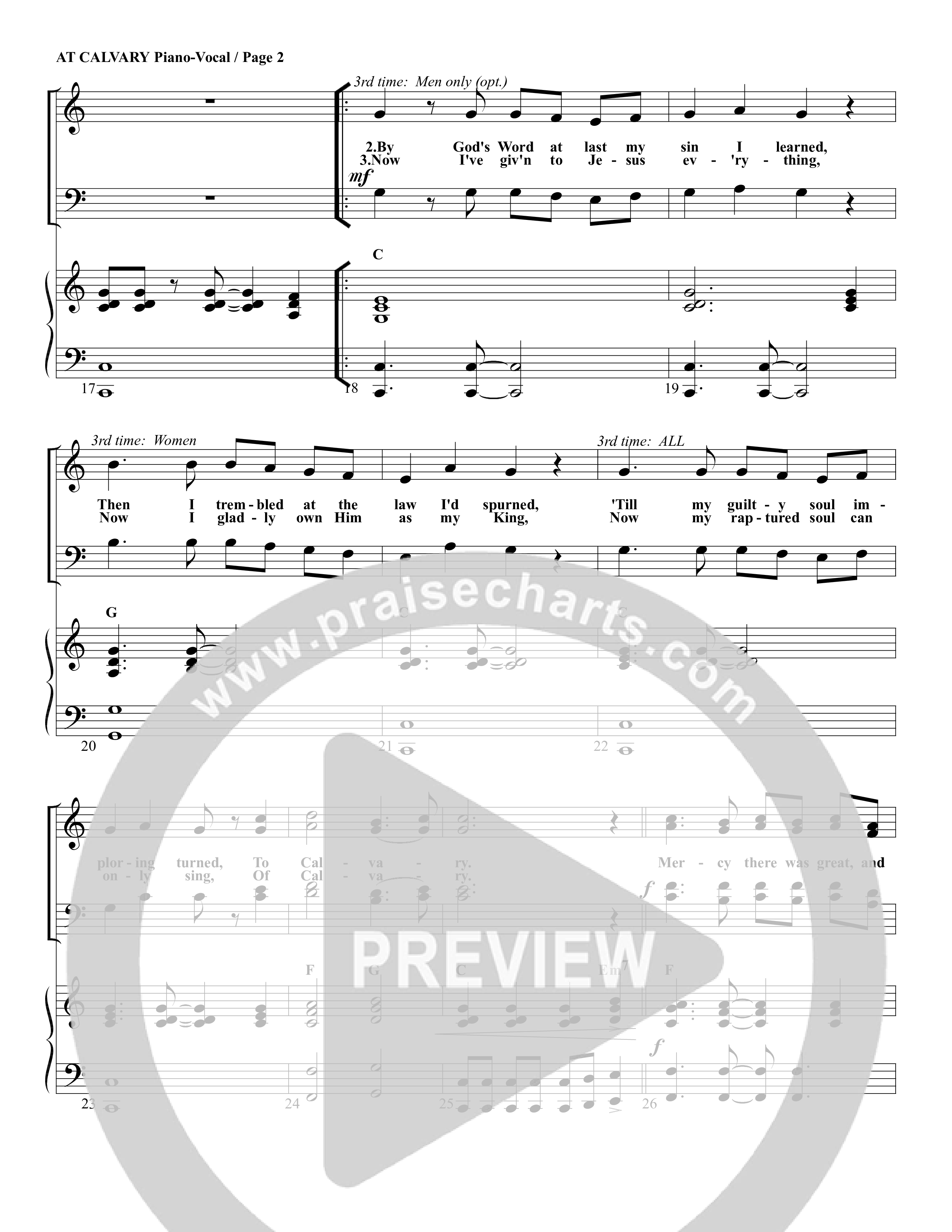 At Calvary Piano/Vocal (G3 Worship)