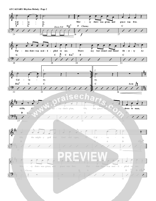 At Calvary Rhythm/Melody (G3 Worship)