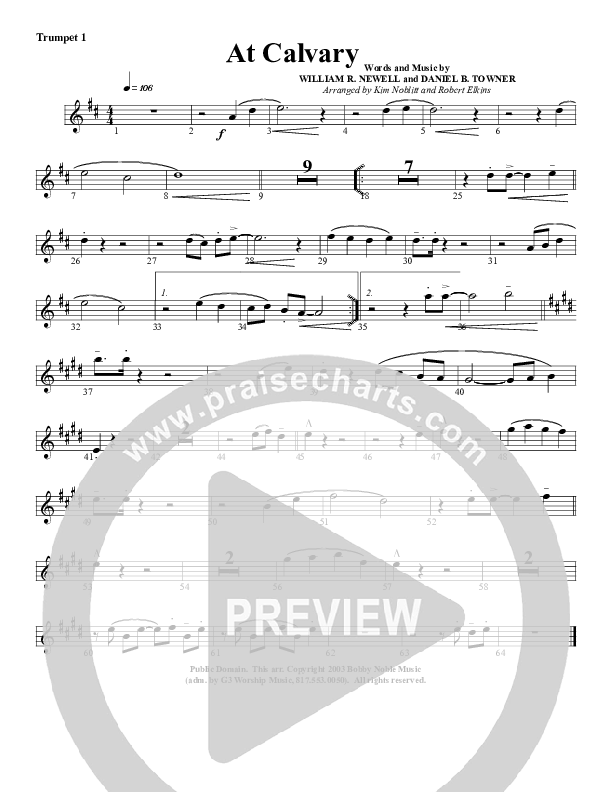 At Calvary Trumpet 1 (G3 Worship)
