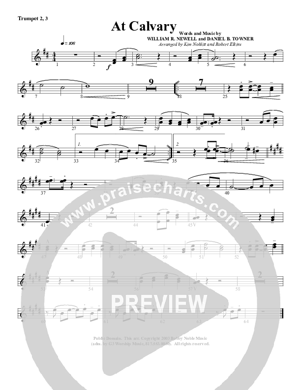 At Calvary Trumpet 2/3 (G3 Worship)