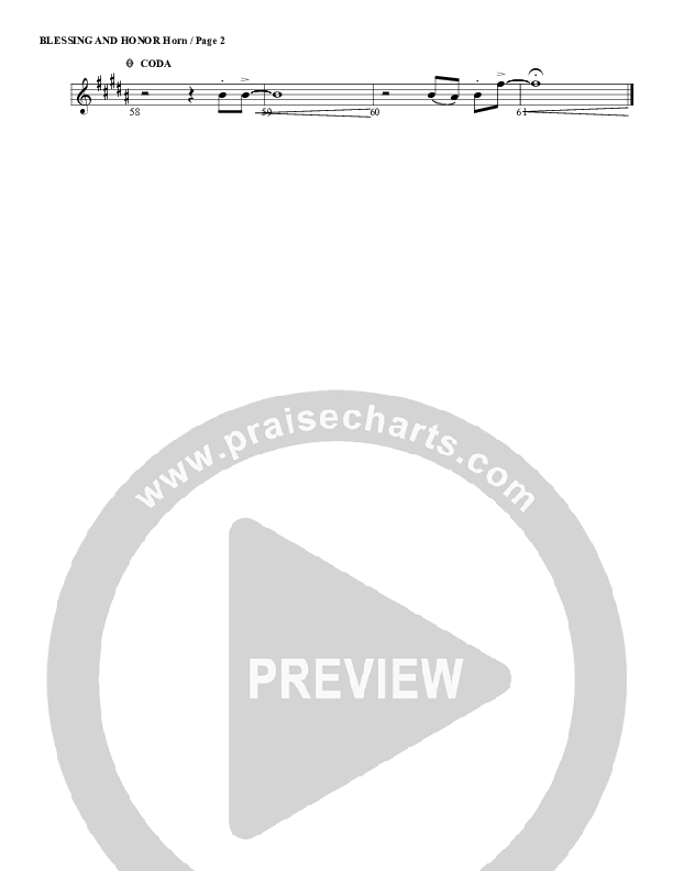 Blessing And Honor French Horn (G3 Worship)