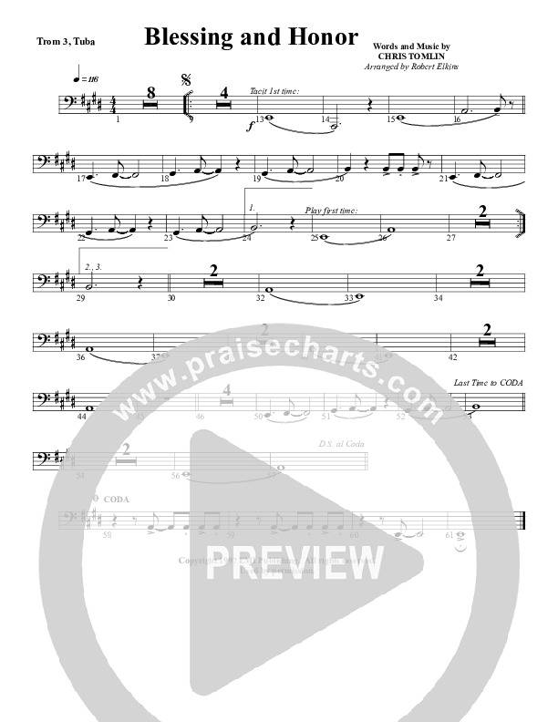 Blessing And Honor Tuba (G3 Worship)