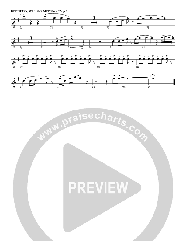 Brethren We Have Met To Worship Flute (G3 Worship)