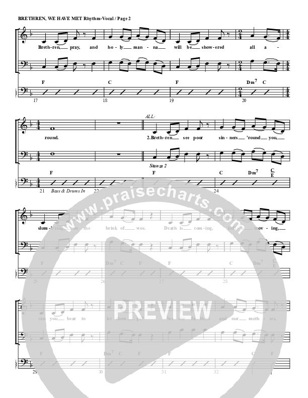 Brethren We Have Met To Worship Rhythm/Vocal (G3 Worship)